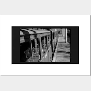 Vintage railway carriages at the station Posters and Art